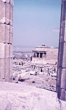 Blick über die Akropolis auf Athen